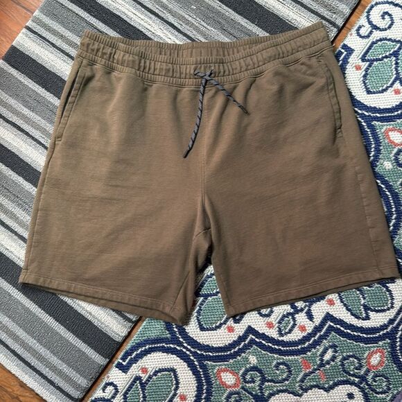 Z by Zella Freestyle Shorts Drawstring Fleece Blend Pockets Army Green - Picture 2 of 6